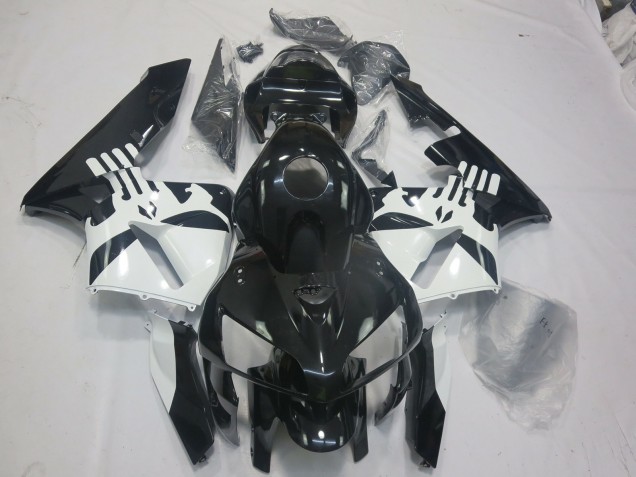 Noir Brillant & Logo Punisher 2005-2006 Honda CBR600RR Carénage Moto