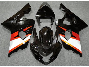 Noir Brillant & Orange 2004-2005 Suzuki GSXR 600-750 Carénage Moto