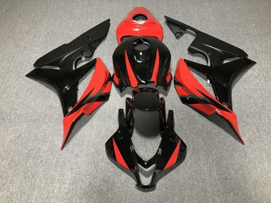 Noir Brillant & Rouge 2007-2008 Honda CBR600RR Carénage Moto