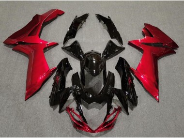 Noir Brillant & Rouge Lave 2011-2024 Suzuki GSXR 600-750 Carénage Moto