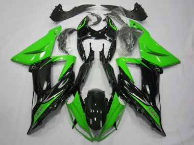 Noir Brillant Uni Vert 2013-2018 Kawasaki ZX6R Carénage Moto