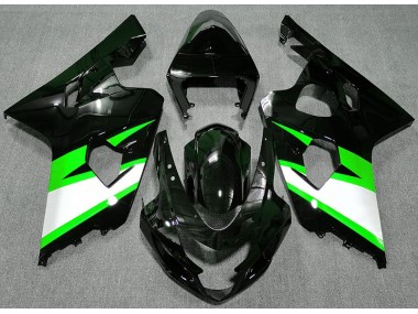 Noir Brillant & Vert 2004-2005 Suzuki GSXR 600-750 Carénage Moto