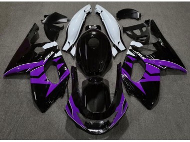 Noir Brillant Violet & Blanc 1998-2007 Yamaha YZF600 Carénage Moto