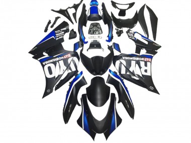 Noir Mat & Bleu 2017-2023 Suzuki GSXR 1000 Carénage Moto