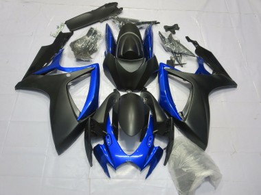 Noir Mat Bleu Brillant 2006-2007 Suzuki GSXR 600-750 Carénage Moto