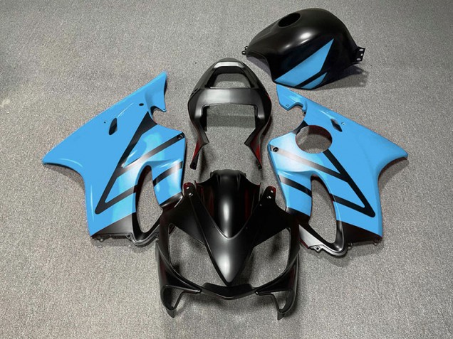 Noir Mat & Bleu Clair 2001-2003 Honda CBR600 F4i Carénage Moto