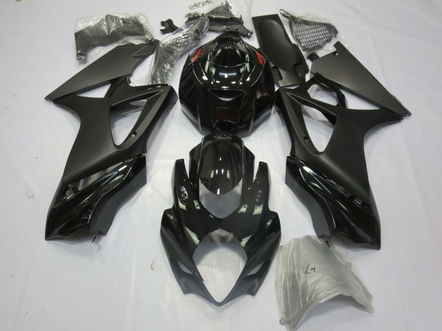 Noir Mat Brillant 2007-2008 Suzuki GSXR 1000 Carénage Moto