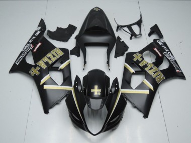 Noir Mat Rizla 2003-2004 Suzuki GSXR 1000 Carénage Moto