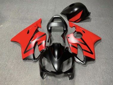 Noir Mat & Rouge 2001-2003 Honda CBR600 F4i Carénage Moto