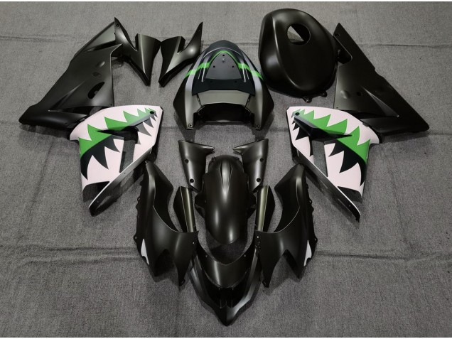 Noir Mat & Vert 2004-2005 Kawasaki ZX10R Carénage Moto