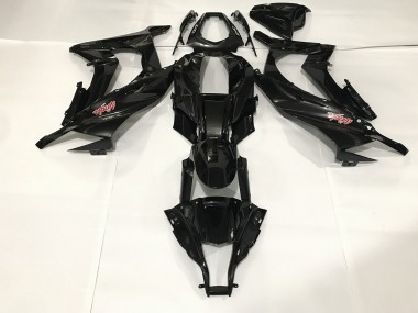 Noir Métallisé 2009-2012 Kawasaki ZX6R Carénage Moto