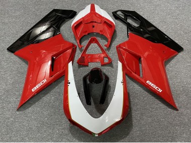 Noir Rouge Blanc 2007-2014 Ducati 848 1098 1198 Carénage Moto