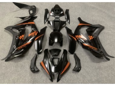 Noir Satiné & Orange 2016-2019 Kawasaki ZX10R Carénage Moto