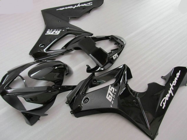 Noir Triple 2006-2008 Triumph Daytona 675 Carénage Moto