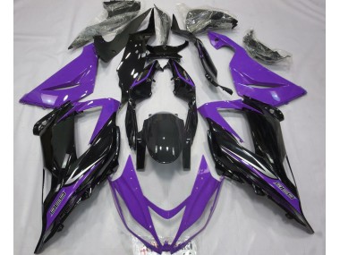 Noir & Violet 2013-2018 Kawasaki ZX6R Carénage Moto