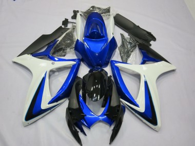 OEM Style Blanc Bleu 2006-2007 Suzuki GSXR 600-750 Carénage Moto