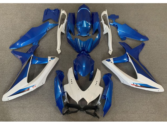 OEM Style Bleu & Blanc 2008-2010 Suzuki GSXR 600-750 Carénage Moto