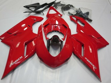 OEM Style Rouge Brillant 2007-2014 Ducati 848 1098 1198 Carénage Moto