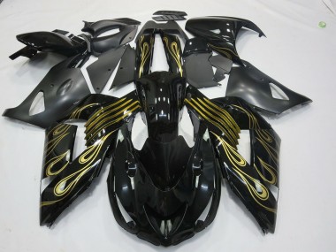 Or Noir 2006-2011 Kawasaki ZX14R Carénage Moto