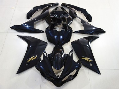 Or Noir Brillant 2007-2008 Yamaha R1 Carénage Moto