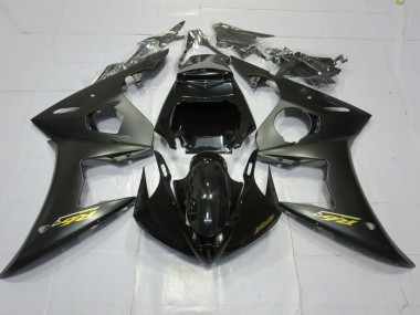 Or Noir Mat 2003-2004 Yamaha R6 Carénage Moto