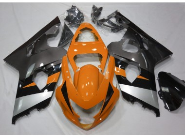 Orange & Argent 2004-2005 Suzuki GSXR 600-750 Carénage Moto