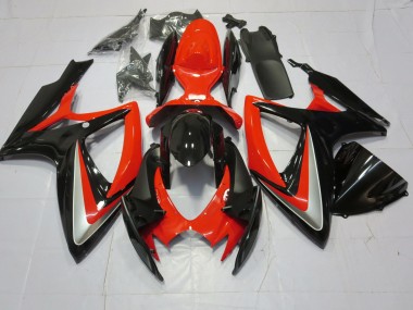 Orange Argent & Noir 2006-2007 Suzuki GSXR 600-750 Carénage Moto