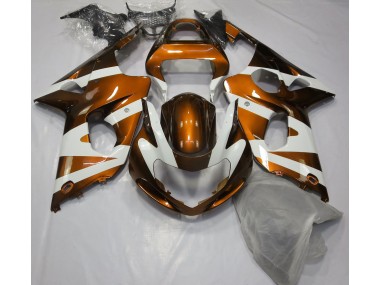 Orange Brillant & Blanc 2000-2002 Suzuki GSXR 1000 Carénage Moto