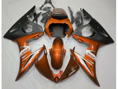 Orange Brillant & Blanc 2003-2004 Yamaha R6 Carénage Moto