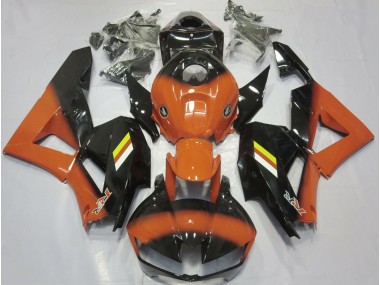 Orange Brillant & Fondu Noir 2013-2023 Honda CBR600RR Carénage Moto