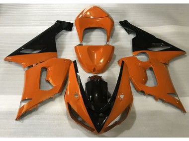 Orange Brillant & Noir 2005-2006 Kawasaki ZX6R Carénage Moto