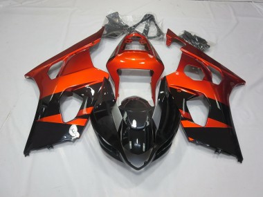 Orange Brûlé & Noir 2003-2004 Suzuki GSXR 1000 Carénage Moto