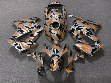 Orange Camouflage 2002-2012 Honda VFR800 Carénage Moto