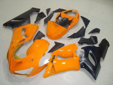 Orange Noir 2005-2006 Kawasaki ZX6R Carénage Moto