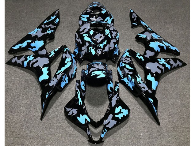 Personnalisé Camo Bleu 2007-2008 Honda CBR600RR Carénage Moto