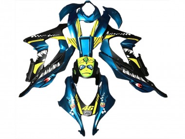 Requin Bleu Clair 2016-2019 Kawasaki ZX10R Carénage Moto