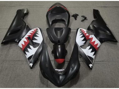 Requin Noir Mat 2005-2006 Kawasaki ZX6R Carénage Moto