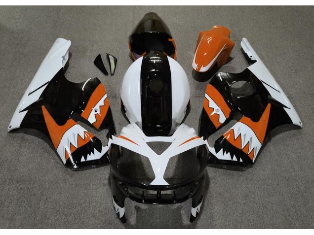 Requin Orange 2002-2005 Kawasaki ZX12R Carénage Moto