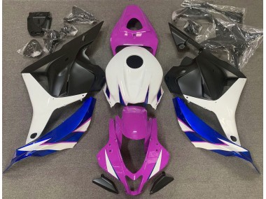 Rose Brillant Blanc & Bleu 2009-2012 Honda CBR600RR Carénage Moto