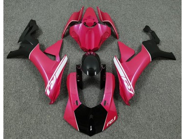 Rose Vif & Noir 2015-2019 Yamaha R1 Carénage Moto