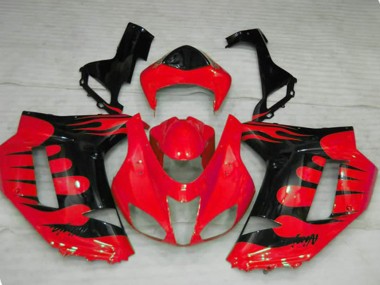 Rosso Fiamma 2007-2008 Kawasaki ZX6R Carénage Moto