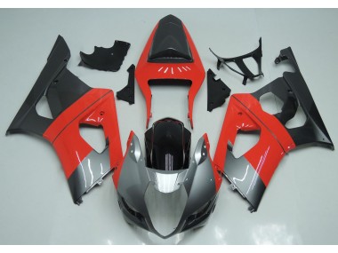 Rouge Argent & Noir 2003-2004 Suzuki GSXR 1000 Carénage Moto