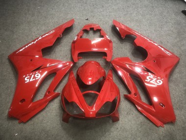 Rouge Avec Décalcomanies Blanches 2006-2008 Triumph Daytona 675 Carénage Moto