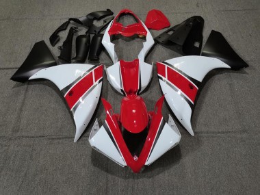 Rouge Blanc 2009-2011 Yamaha R1 Carénage Moto