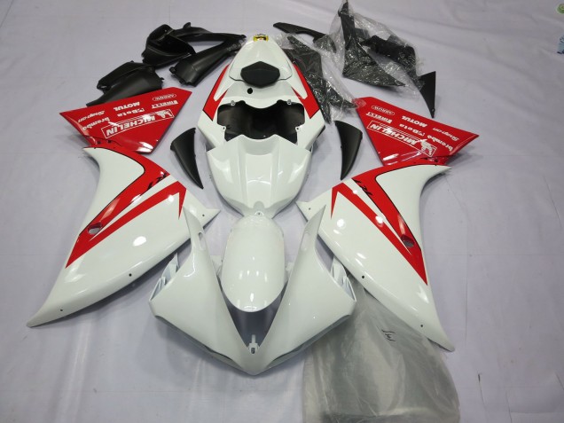 Rouge & Blanc 2012-2014 Yamaha R1 Carénage Moto