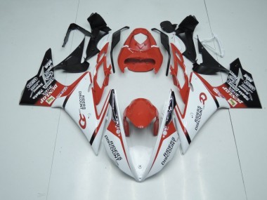 Rouge & Blanc 2013-2016 Triumph Daytona 675 Carénage Moto