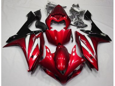 Rouge Blanc & Noir 2007-2008 Yamaha R1 Carénage Moto