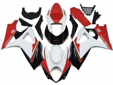 Rouge & Blanc Personnalisé Avec Noir 2007-2008 Suzuki GSXR 1000 Carénage Moto