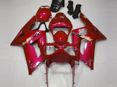 Rouge Bonbon 2003-2004 Kawasaki ZX6R Carénage Moto