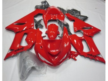 Rouge Brillant 2005-2006 Kawasaki ZX6R Carénage Moto